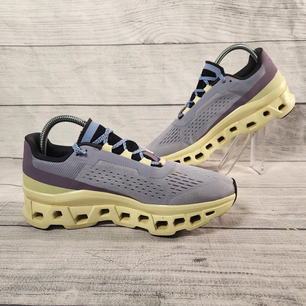 On Running Cloudmonster Women's Size 8 Lavender Gray Running Shoes Sneakers - Picture 2 of 12